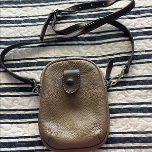 Elegant Brown Leather Crossbody Bag